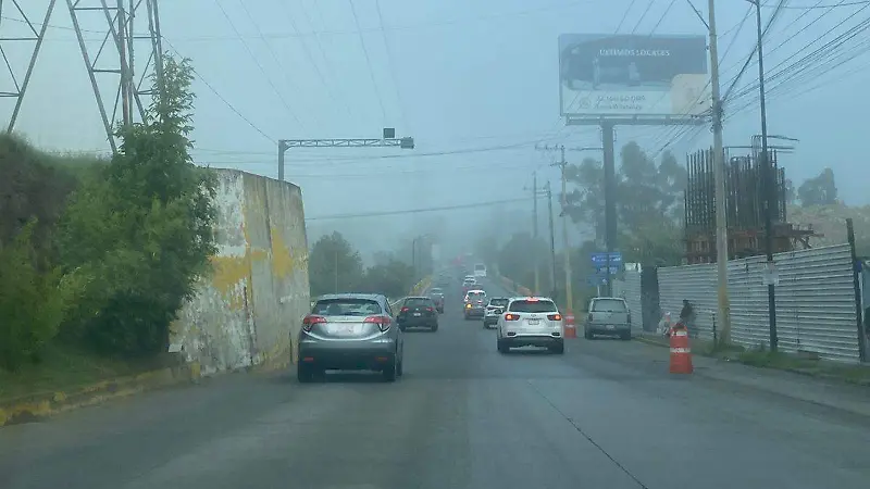 Neblina en Puebla este jueves.